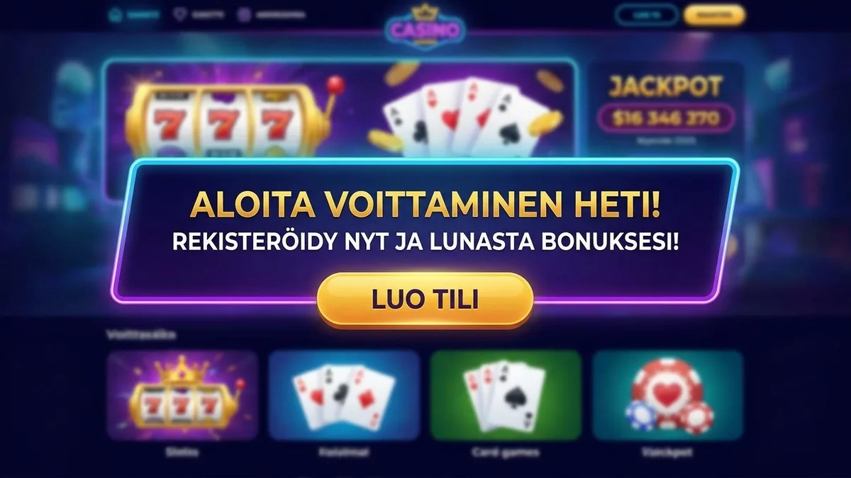 Rekisteröidy bonuksella